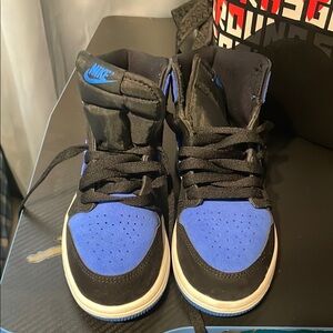 Nike Kids Black and Blue High-Top Sneakers they are new